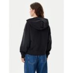 Th Dw0dw20303 Tjw Bxy Scrıpt Logo Zıp Thru Kadın Sweatshırt – SİYAH - Görsel 3