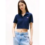 Th Dw0dw21363 Tjw Crp Badge Ss Polo Kadın Tshırt – LACİVERT