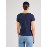 Th Dw0dw20458 Tjw Slım V-neck Tee Kadın Tshırt – LACİVERT - Görsel 4