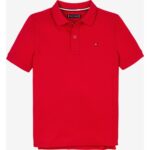 Th Kb0kb09103 Flag Polo Ss Erkek Çocuk Tshırt – KIRMIZI - Görsel 4