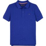 Th Kb0kb09103 Flag Polo Ss Erkek Çocuk Tshırt – MAVİ - Görsel 3