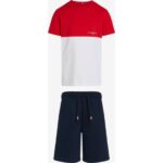 Th Kb0kb09620 Mını Corp Colourblock Set Erkek Çocuk Şort Takımı – KIRMIZI-LACİVERT - Görsel 4