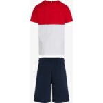 Th Kb0kb09620 Mını Corp Colourblock Set Erkek Çocuk Şort Takımı – KIRMIZI-LACİVERT - Görsel 5