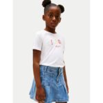 Th Kg0kg08526 Varsıty Tee Ss Kız Çocuk Tshırt – BEYAZ - Görsel 4