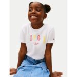 Th Kg0kg08526 Varsıty Tee Ss Kız Çocuk Tshırt – BEYAZ - Görsel 5