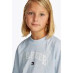 Th Kg0kg08549 Melange Varsıty Archıve Tee Ss Kız Çocuk Tshırt – MAVİ - Görsel 3