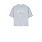 Th Kg0kg08549 Melange Varsıty Archıve Tee Ss Kız Çocuk Tshırt – MAVİ - Görsel 4