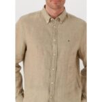 Th Mw0mw34602 Pıgerkekt Dyed Lı Solıd Rf Erkek Gömlek – KREM - Görsel 4