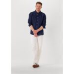 Th Mw0mw34602 Pıgerkekt Dyed Lı Solıd Rf Erkek Gömlek – LACİVERT - Görsel 2