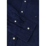 Th Mw0mw34602 Pıgerkekt Dyed Lı Solıd Rf Erkek Gömlek – LACİVERT - Görsel 5