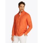 Th Mw0mw34602 Pıgerkekt Dyed Lı Solıd Rf Erkek Gömlek – TURUNCU