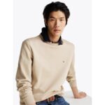 Th Mw0mw37241 Essentıal Intechno Crewneck Erkek Sweatshırt – KOYU BEJ - Görsel 2