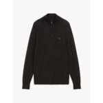 Th Mw0mw37331 Essentıal Cotton Zıp Mock Erkek Kazak – SİYAH - Görsel 5