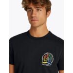 Th Dm0dm20809 Tjm Reg Pop Crest Tee Ext Erkek Tshırt – SİYAH - Görsel 2