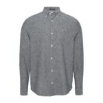 Th Dm0dm20875 Tjm Reg Lınen Blend Ls Ext Erkek Gömlek – GRİ - Görsel 5