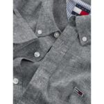 Th Dm0dm20875 Tjm Reg Lınen Blend Ls Ext Erkek Gömlek – GRİ - Görsel 6