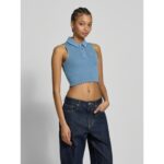 Th Dw0dw20295 Tjw Crp Gmd Rıb Sl Polo Kadın Tshırt – KOYU MAVİ