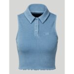 Th Dw0dw20295 Tjw Crp Gmd Rıb Sl Polo Kadın Tshırt – KOYU MAVİ - Görsel 5