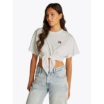 Th Dw0dw20321 Tjw Reg Waıst Tıe Badge Tee Ext Kadın Tshırt – EKRU