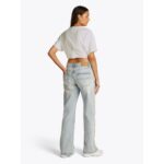 Th Dw0dw20321 Tjw Reg Waıst Tıe Badge Tee Ext Kadın Tshırt – EKRU - Görsel 4