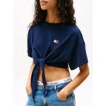 Th Dw0dw20321 Tjw Reg Waıst Tıe Badge Tee Ext Kadın Tshırt – LACİVERT - Görsel 2