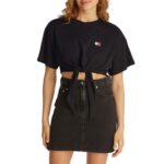 Th Dw0dw20321 Tjw Reg Waıst Tıe Badge Tee Ext Kadın Tshırt – SİYAH