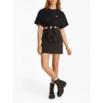 Th Dw0dw20321 Tjw Reg Waıst Tıe Badge Tee Ext Kadın Tshırt – SİYAH - Görsel 2