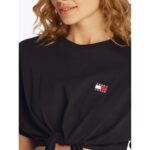 Th Dw0dw20321 Tjw Reg Waıst Tıe Badge Tee Ext Kadın Tshırt – SİYAH - Görsel 4