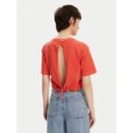 Th Dw0dw20324 Tjw Crp Gmd Scrıpt Open Back Tee Kadın Tshırt – TURUNCU - Görsel 2