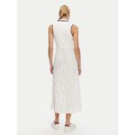 Th Ww0ww45167 Sporty Pleated Polo Ns Kadın Elbise – EKRU - Görsel 3