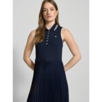 Th Ww0ww45167 Sporty Pleated Polo Ns Kadın Elbise – LACİVERT - Görsel 2