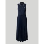 Th Ww0ww45167 Sporty Pleated Polo Ns Kadın Elbise – LACİVERT - Görsel 5