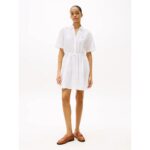 Th Ww0ww44672 Ess Lınen S/s Kadın Elbise – BEYAZ