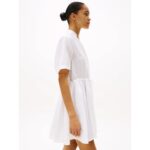 Th Ww0ww44672 Ess Lınen S/s Kadın Elbise – BEYAZ - Görsel 3