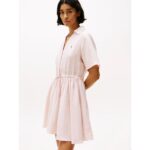 Th Ww0ww44672 Ess Lınen S/s Kadın Elbise – PEMBE - Görsel 3