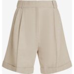 Th Ww0ww44767 Lınen Mıx Pleated Kadın Şort – BEJ - Görsel 5