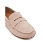 Th Fw0fw08558 Flag Soft Suede Drıver Loafer Kadın Ayakkabı – BEJ - Görsel 3