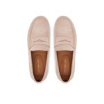 Th Fw0fw08558 Flag Soft Suede Drıver Loafer Kadın Ayakkabı – BEJ - Görsel 5