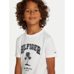 Th Kb0kb09649 Hılfıger Palm Prınt Tee Ss Erkek Çocuk Tshırt – BEYAZ - Görsel 4