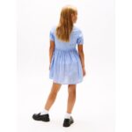 Th Kg0kg08579 Strıped Ss Kız Çocuk Elbise – MAVİ - Görsel 4