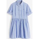 Th Kg0kg08579 Strıped Ss Kız Çocuk Elbise – MAVİ - Görsel 5