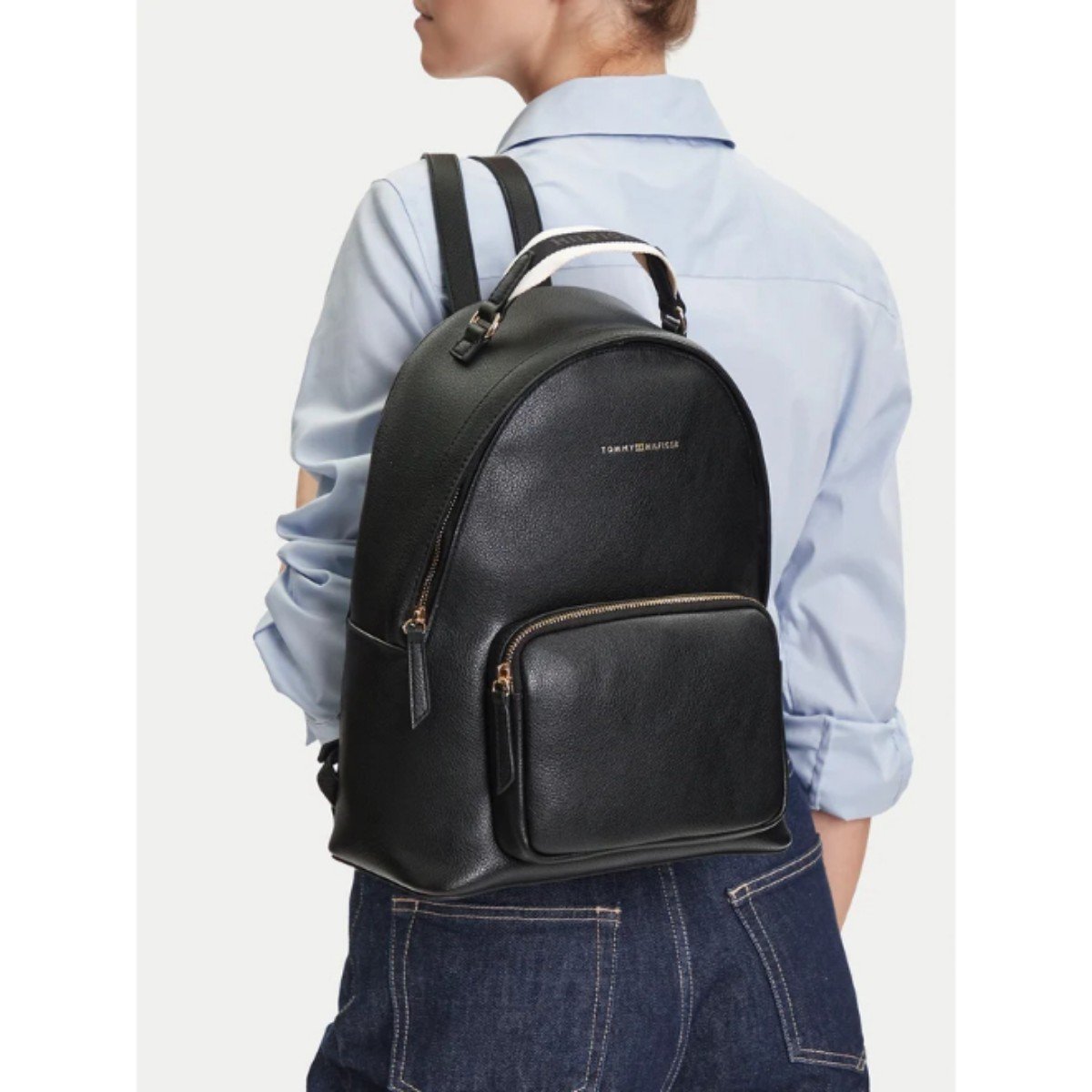 168811-0-th-aw0aw17471-th-logotape-kadin-sirt-cantasi-01034794e43b Th Aw0aw17471 Th Logotape Kadın Sırt Çantası – SİYAH - Görsel 1