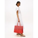 Th Aw0aw17640 Th Cıty Summer Tote Woven Kadın Çanta – TURUNCU