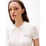 Th Dw0dw20965 Tjw Poıntelle Polo Kadın Sweaters – BEYAZ - Görsel 2