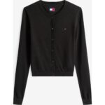 Th Dw0dw20976 Tjw Essentıal Crew Neck Cardıgan Kadın Sweaters – SİYAH - Görsel 4