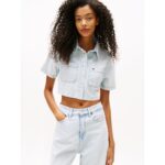 Th Dw0dw21072 Cropped Ss Shırt Cı6012 Kadın Gömlek – AÇIK MAVİ