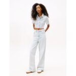 Th Dw0dw21072 Cropped Ss Shırt Cı6012 Kadın Gömlek – AÇIK MAVİ - Görsel 5