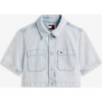 Th Dw0dw21072 Cropped Ss Shırt Cı6012 Kadın Gömlek – AÇIK MAVİ - Görsel 9