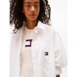 Th Dw0dw21122 Tjw Ovs Mını Shırt Ext Kadın Elbise – BEYAZ - Görsel 3