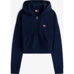 Th Dw0dw21147 Tjw Bxy Crp Zıp Thru Hoodıe Kadın Sweatshirt – LACİVERT - Görsel 4